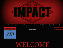 Tablet Screenshot of impactmartialarts.net